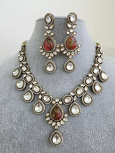 Red Victorian Moissanite polki kundan necklace/Sabyasachi Necklace/Kundan Jewelry/Indian wedding collection/Bridal Indian Pakistani