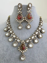 Red Victorian Moissanite polki kundan necklace/Sabyasachi Necklace/Kundan Jewelry/Indian wedding collection/Bridal Indian Pakistani