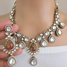 Red Victorian Moissanite polki kundan necklace/Sabyasachi Necklace/Kundan Jewelry/Indian wedding collection/Bridal Indian Pakistani