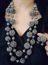 Handcrafted Oxidized Long Necklace/Oxidized Indian Jewelry/Boho Jewelry Necklace/Afghan Choker/Afghani jewelry/gypsy necklace