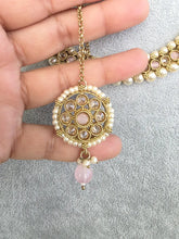 Pink Antique Polki Kundan necklace set/Reverse Ad Necklace/Statement necklace/Indian/Punjabi Necklace/Pakistani Jewelry/Bridal necklace/