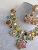Navratan Sabyasachi Necklace, Statement Necklace, Semi Precious Necklace, Designer Necklace, Indian wedding,Pakistani Wedding jeweley