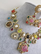 Navratan Sabyasachi Necklace, Statement Necklace, Semi Precious Necklace, Designer Necklace, Indian wedding,Pakistani Wedding jeweley