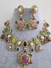 Navratan Sabyasachi Necklace, Statement Necklace, Semi Precious Necklace, Designer Necklace, Indian wedding,Pakistani Wedding jeweley