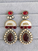 Ruby Sabyasachi-inspired MOP Moissanite Kundan earrings, Victorian earrings,Designer earrings, statement earrings,Gift For her