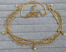 Bridal Antique Polki Belly Chain/Kundan Belly chain/Polki Belt/Indian waist belt/Kamarpatta/waist chain/jewelry belt/Kamarbandh/Kundan Belt