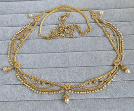 Bridal Antique Polki Belly Chain/Kundan Belly chain/Polki Belt/Indian waist belt/Kamarpatta/waist chain/jewelry belt/Kamarbandh/Kundan Belt