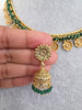 Green Guttapusalu Pearl Gold Necklace/Gold Necklace/Indian Choker/South Indian Necklace/One Gram Gold /Temple Jewelry/South Indian jewelry