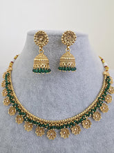 Green Guttapusalu Pearl Gold Necklace/Gold Necklace/Indian Choker/South Indian Necklace/One Gram Gold /Temple Jewelry/South Indian jewelry