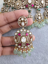 Green Bridal Victorian Moissanite Polki Kundan Necklace,Sabyasachi Necklace,Indian Bridal Jewelry,Bollywood Designer Necklace