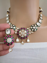 RubyGreen Fine Kundan Necklace Set /Kundan Choker / Bollywood Jewelry / Indian jewelry /Pakistani necklace/bridal necklace/Indian wedding
