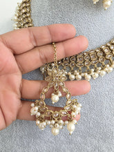 White Antique Polki Kundan Pearl Necklace, bridal, Pakistani Jewelry, Indian Wedding Jewelry