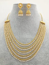 Gold Layered Pearl Necklace/Traditional Indian jewelry/Punjabi/Pakistani/Wedding necklace/Bridal necklace/Indian necklace
