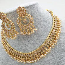 Gold Polki Kundan necklace/South Indian Jewelry/Temple Jewelry/gold necklace/Rajwadi Necklace/Indian Wedding necklace/Bridal necklace