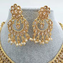 Gold Polki Kundan necklace/South Indian Jewelry/Temple Jewelry/gold necklace/Rajwadi Necklace/Indian Wedding necklace/Bridal necklace