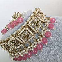 Pink Kundan Necklace Set/ Kundan Choker/ Bollywood Jewelry/ Indian jewelry/ Pakistani necklace/ punjabi necklace/bridal/indian wedding