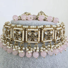 Pink Kundan Necklace Set/ Kundan Choker/ Bollywood Jewelry/ Indian jewelry/ Pakistani necklace/ punjabi necklace/bridal/indian wedding