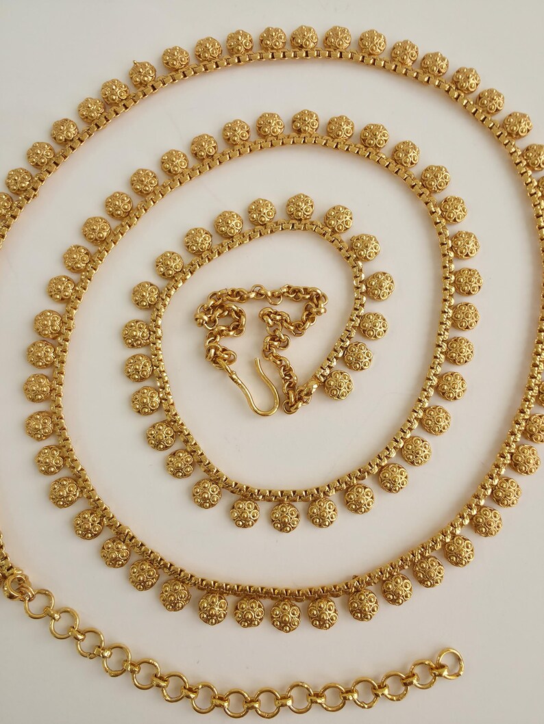 Delicate gold-plated Belly Chain/Belly chain/Belt/Indian waist belt/Kamarpatta/waist chain/jewelry belt/Kamarbandh/Pearl Belt