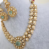 Mint Victorian Doublet Moissanite polki Cz diamond choker Necklace,Indian Bridal Jewelry,Bollywood Sabyasachi Designer necklace, Pakistani