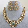 Mint Victorian Doublet Moissanite polki Cz diamond choker Necklace,Indian Bridal Jewelry,Bollywood Sabyasachi Designer necklace, Pakistani