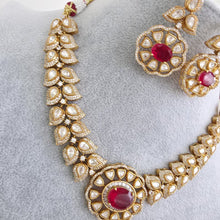 Ruby Victorian Doublet Moissanite polki Cz diamond choker Necklace,Indian Bridal Jewelry,Bollywood Sabyasachi Designer necklace, Pakistani