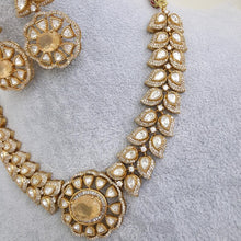 Yellow Victorian Doublet Moissanite polki Cz diamond choker Necklace,Indian Bridal Jewelry,Bollywood Sabyasachi Designer necklace, Pakistani