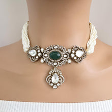 Green Moissanite Polki Kundan choker Necklace/Sabyasachi Kundan Choker/ Bollywood Indian jewelry/ Pakistani necklace/ punjabi/Indian wedding