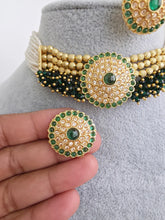 Green gold Polki Kundan choker Antique necklace wedding jewelry Indian Jewelry Pakistani Jewelry Wedding necklace Bridal necklace