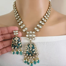 RamaGreen Kundan Necklace / Mid Length Kundan Necklace/ Bollywood Jewelry/ Indian jewelry/ Pakistani / punjabi necklace/indian wedding