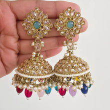 MultiAntique Polki kundan Jhumka/stone Jhumka/Indian Jewelry/Pakistani /Punjabi Jewelry/Statement earring/Bridal earring/wedding collection