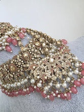 Pink Shadow Stone Kundan Necklace Set/ Bollywood Jewelry/ Indian jewelry/ Pakistani necklace/Punjabi/bridal necklace/Indian wedding