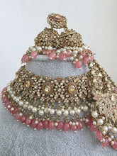 Pink Shadow Stone Kundan Necklace Set/ Bollywood Jewelry/ Indian jewelry/ Pakistani necklace/Punjabi/bridal necklace/Indian wedding