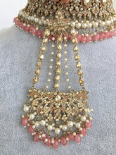 Pink Shadow Stone Kundan Necklace Set/ Bollywood Jewelry/ Indian jewelry/ Pakistani necklace/Punjabi/bridal necklace/Indian wedding