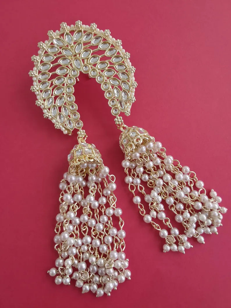 Ambada Kundan Hair Juda Choti Clip/Braid Clip/Indian Bridal Choti Pin /Kundan Hair accessories/Indian Wedding/Bridal Kundan Hair accessories