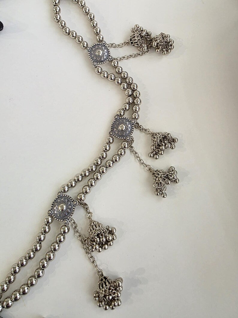 Oxidized Belly Chain Waist belt/Indian Belly Chain/ Ghungru Belt/Kamarbandh/Vaddanam/Kamarpatta/ Sash/tagdi/Indian Saree belt/Lehenga belt