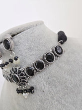 Black Handcrafted Oxidized Necklace/Oxidized Indian Jewelry/Boho Jewelry Necklace/Afghan Choker/Afghani jewelry/gypsy necklace