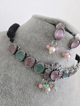MintPink Handcrafted Oxidized Necklace/Oxidized Indian Jewelry/Boho Jewelry Necklace/Afghan Choker/Afghani jewelry/gypsy necklace