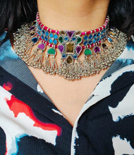 Handcrafted Thread Afghani choker set/oxidized Necklace/Boho Jewelry/Bib Choker Necklace/Afghani jewelry/gypsy necklace