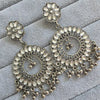 Oxidized Kundan Earrings/Oxidized Earrings/Antique Silver/Silver Look Alike/Lightweight/Tribal/Afghani/Indian Jewelry/Boho Jewelry/Pakistani