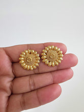 Small gold-plated Stud Earrings/Antique tops/Indian Studs/Indian Earrings/Temple Jewelry/South indian earrings/Length and Width 20mm