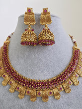 Ruby Guttapusalu Pearl Gold Necklace/Gold Necklace/Indian Choker/South Indian Necklace/One Gram Gold /Temple Jewelry/South Indian jewelry
