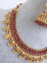 Ruby Guttapusalu Pearl Gold Necklace/Gold Necklace/Indian Choker/South Indian Necklace/One Gram Gold /Temple Jewelry/South Indian jewelry