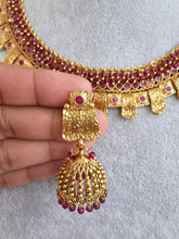 Ruby Guttapusalu Pearl Gold Necklace/Gold Necklace/Indian Choker/South Indian Necklace/One Gram Gold /Temple Jewelry/South Indian jewelry