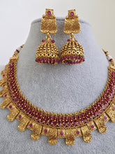 Ruby Guttapusalu Pearl Gold Necklace/Gold Necklace/Indian Choker/South Indian Necklace/One Gram Gold /Temple Jewelry/South Indian jewelry