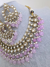 Lavender Kundan Necklace Set/ Kundan Choker/ Bollywood Jewelry/ Indian jewelry/ Pakistani necklace/ punjabi necklace/bridal/indian wedding