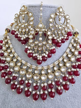 Maroon Red Kundan Necklace/ Kundan Choker/ Bollywood Jewelry/ Indian jewelry/ Pakistani necklace/ punjabi /bridal necklace/indian wedding