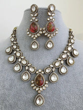 Red Victorian Moissanite polki kundan necklace/Sabyasachi Necklace/Kundan Jewelry/Indian wedding collection/Bridal Indian Pakistani