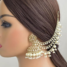 Restocked Bahubali Polki Pearl Jhumka/stone Jhumka/Indian Jewelry/Pakistani/Punjabi/Indian/Statement earring/Bridal earring/Indian wedding