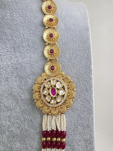Ruby Long gold-plated mala Necklace/Pearl Kundan Long Necklace Indian Long Necklace/Indian Necklace/ Mala/Indian Wedding/Rani Haar