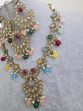 Multi Antique Polki Kundan Pearl Necklace, bridal, Pakistani Jewelry, Indian Wedding Jewelry, Reverse AD Necklace set, Indian Necklace